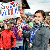Feierlicher Empfang für Olympiasiegerin Anna Fenninger in Adnet 21.02.2014