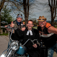Biker und Motorradweihe Hallein Evangelische Kirche 25. April 2015