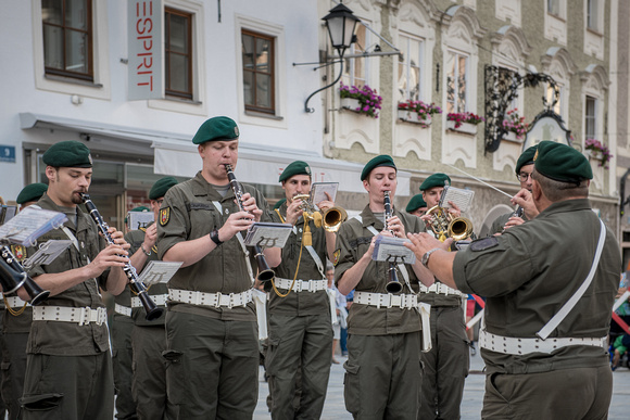 Platzkonzert Militärmusikkapelle Burgenland_Hallein 19. Juni 2018