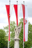 Florianifeier Hallein mit Fahrzeugweihe